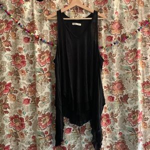Free People Stars Align Tank Black Size Medium